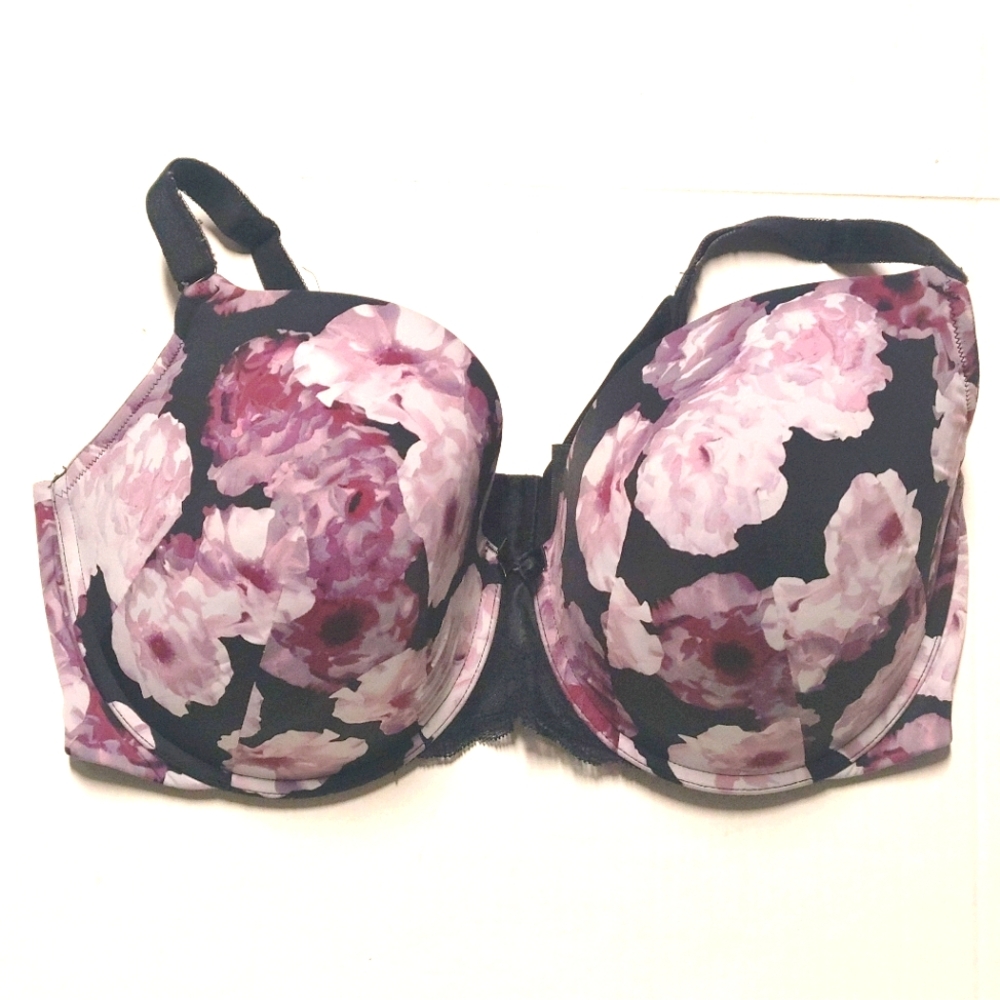 TORRID Curve Floral Black Underwire Bra Size 40F - Picture 2 of 10